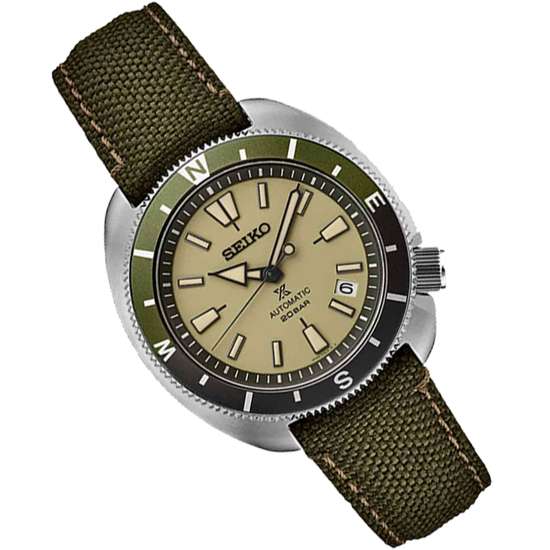 Seiko Prospex SRPG13 Land Tortoise Green Nylon Watch