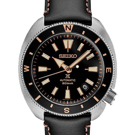 Seiko Prospex SRPG17 Land Tortoise Black Leather Watch