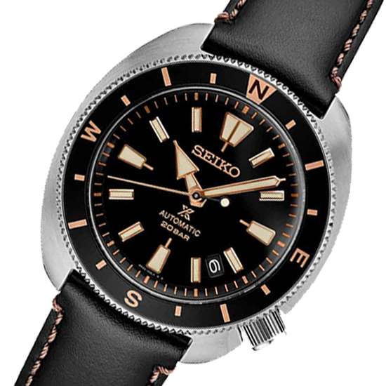 Seiko Prospex SRPG17 Land Tortoise Black Leather Watch