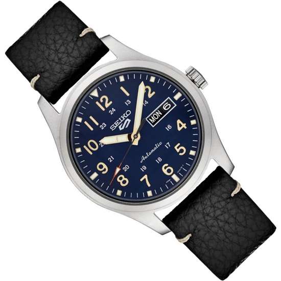 Seiko 5 Sports SRPG39K1 SRPG39 SRPG39K Field Specialist Style Leather Watch
