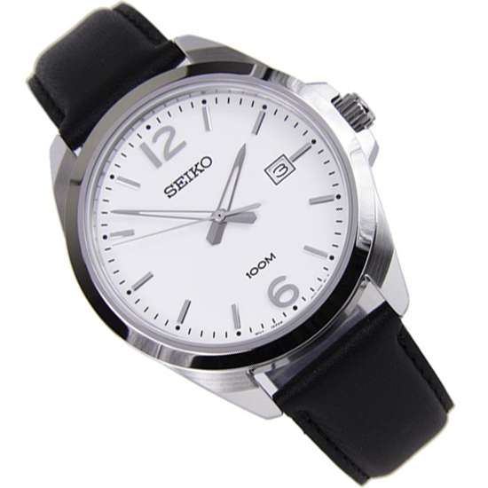 Seiko Classic Quartz Leather Watch SUR213 SUR213P SUR213P1