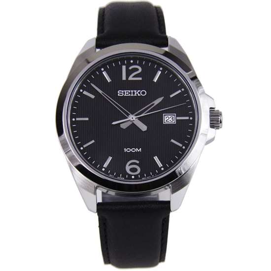 Seiko Classic Leather SUR215P1 SUR215 SUR215P Mens Casual Watch