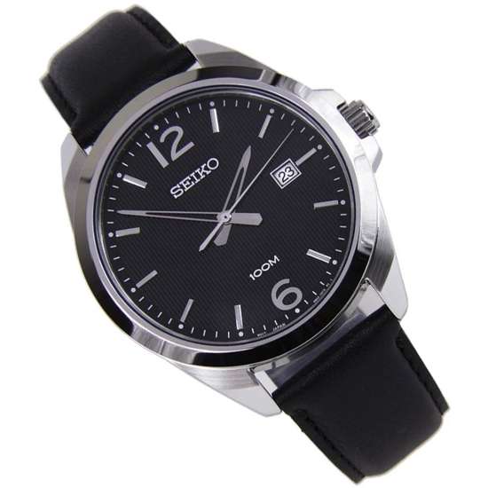 Seiko Classic Leather SUR215P1 SUR215 SUR215P Mens Casual Watch