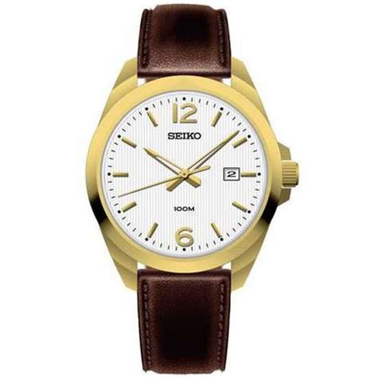 Seiko Classic SUR216P1 SUR216 SUR216P Male Leather Watch