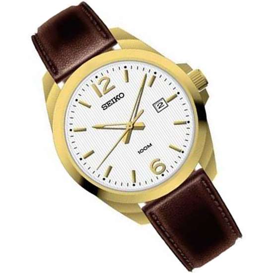 Seiko Classic SUR216P1 SUR216 SUR216P Male Leather Watch