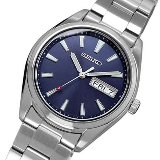 Seiko Quartz SUR347P1 SUR347 SUR347P Analog Blue Dial Watch