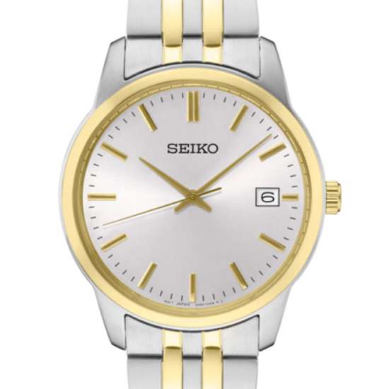 Seiko Quartz SUR402P1 SUR402 SUR402P Two Tone Analog Watch