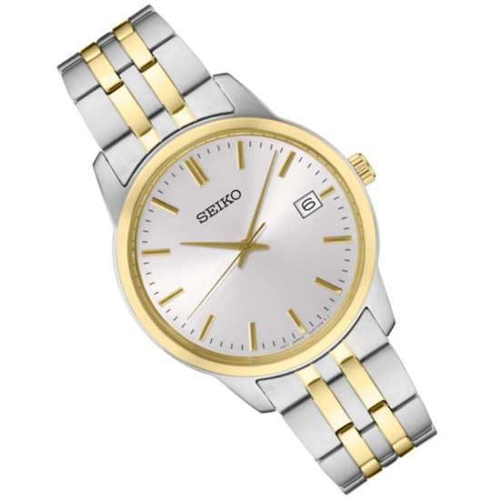 Seiko Quartz SUR402P1 SUR402 SUR402P Two Tone Analog Watch