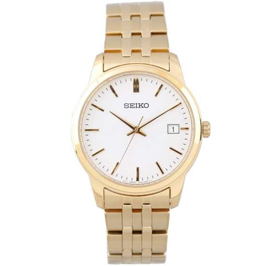 Seiko Gold Quartz SUR404P1 SUR404 SUR404P Analog Watch