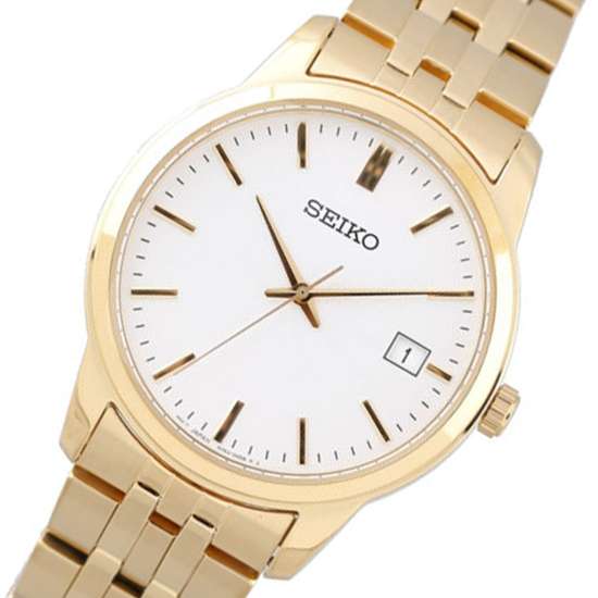 Seiko Gold Quartz SUR404P1 SUR404 SUR404P Analog Watch