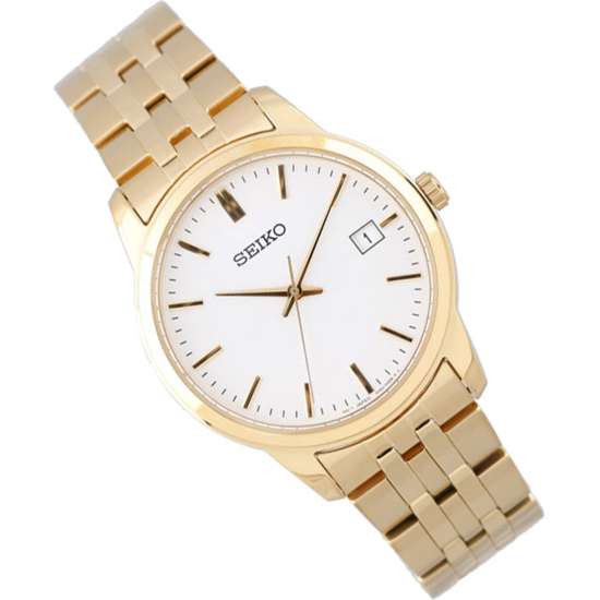 Seiko Gold Quartz SUR404P1 SUR404 SUR404P Analog Watch