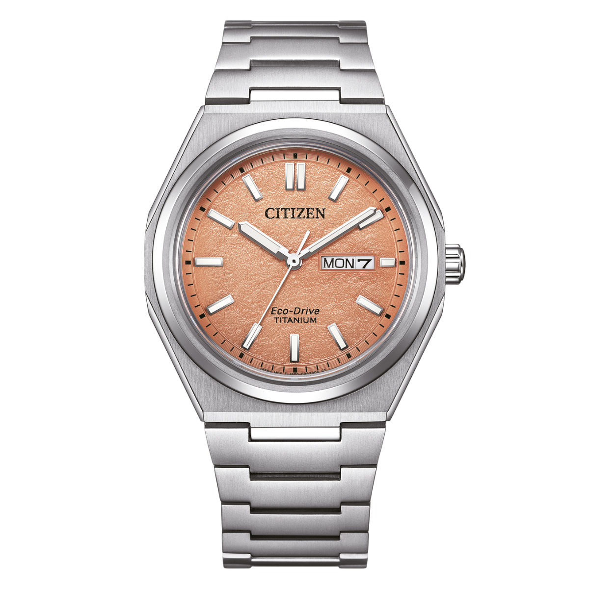 Citizen Eco-Drive AW0130-85ZE AW0130-85 AW0130 Super Titanium Orange Dial Mens Watch (PRE-ORDER OCT. 2024) - Skywatches