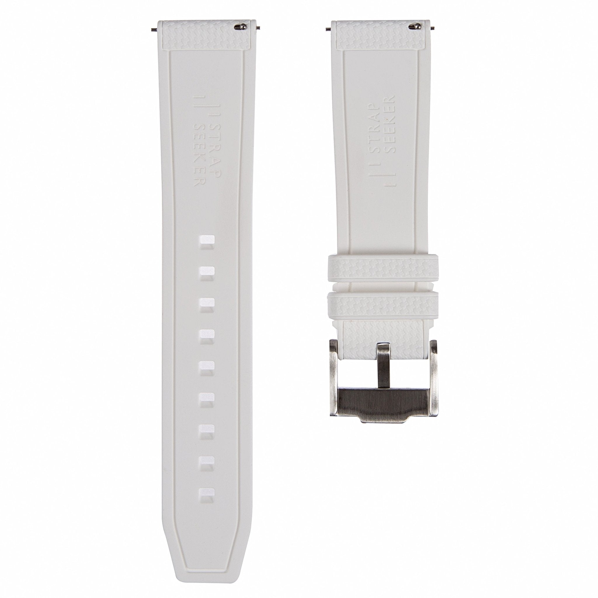 Flexweave Premium SIlicone Rubber Strap - Quick-Release - Compatible with Tudor Blackbay – White (2423) -Strapseeker