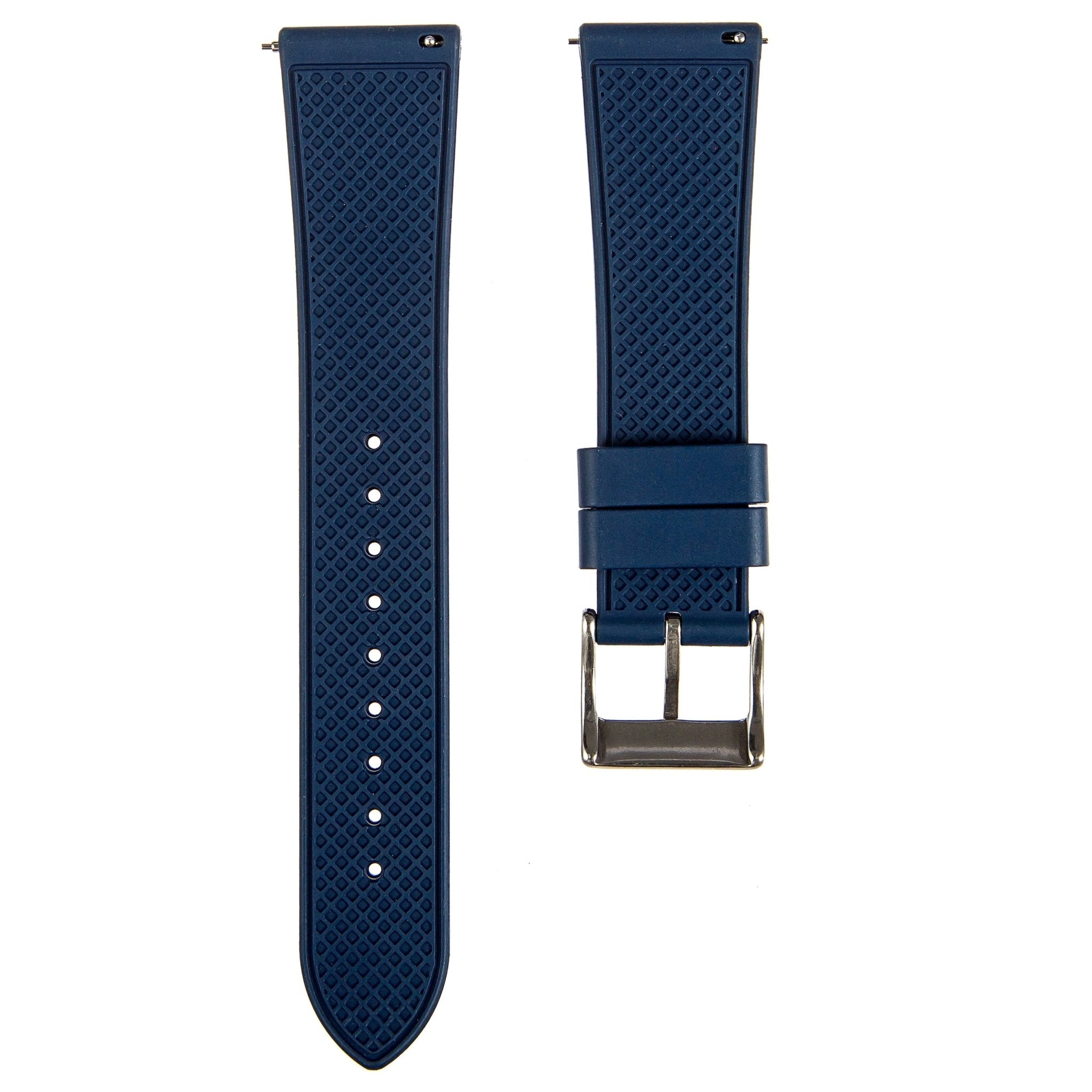 Grid FKM Rubber Strap - Quick-Release – Navy (2412) -StrapSeeker