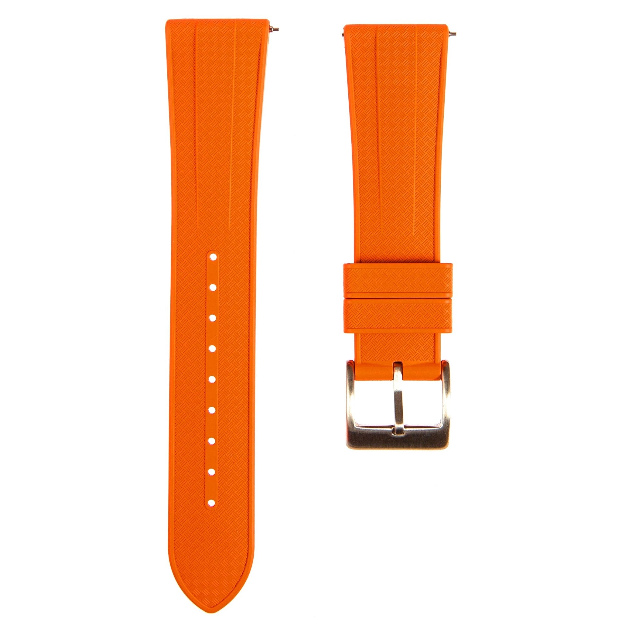 Grid FKM Rubber Strap - Quick-Release – Orange (2412) -StrapSeeker