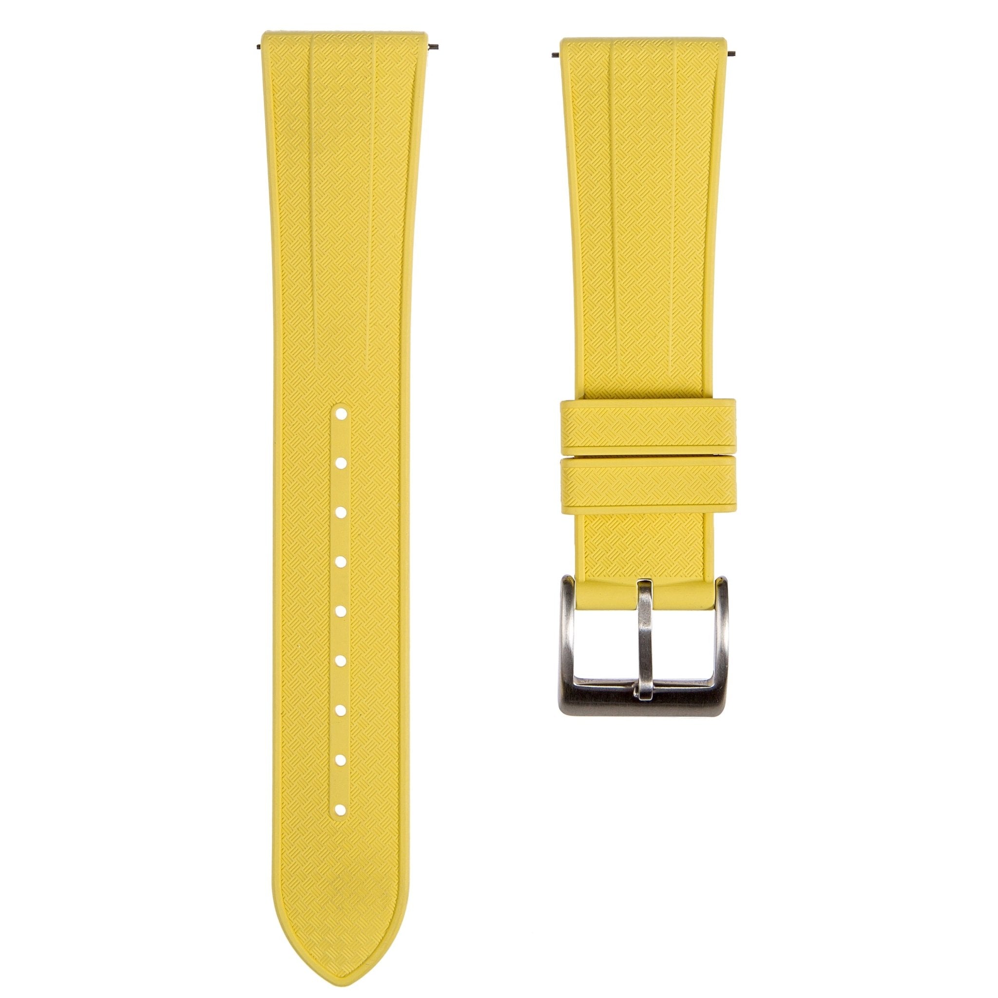 Grid FKM Rubber Strap - Quick-Release – Yellow (2412) -StrapSeeker