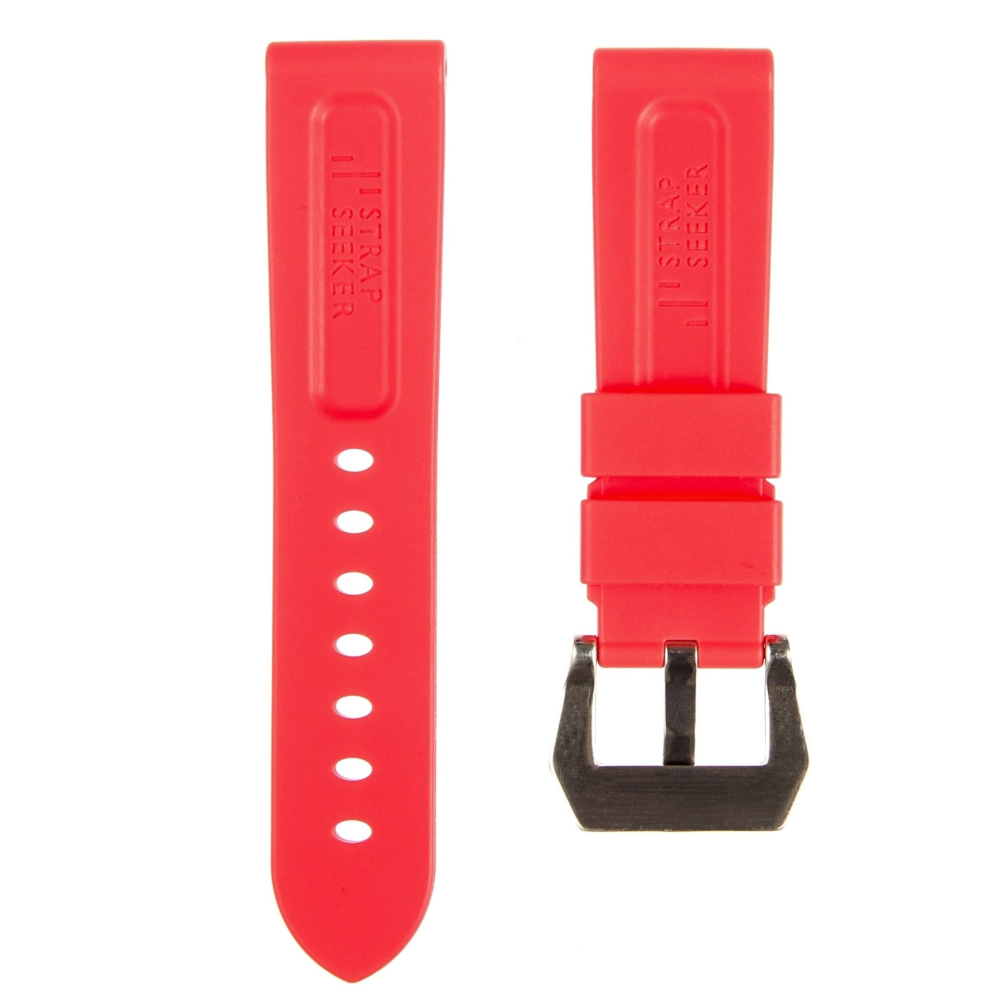 Pinnacle Premium Silicone Strap - Compatible with Panerai - Coral Red (2420 | LSR) -Strapseeker