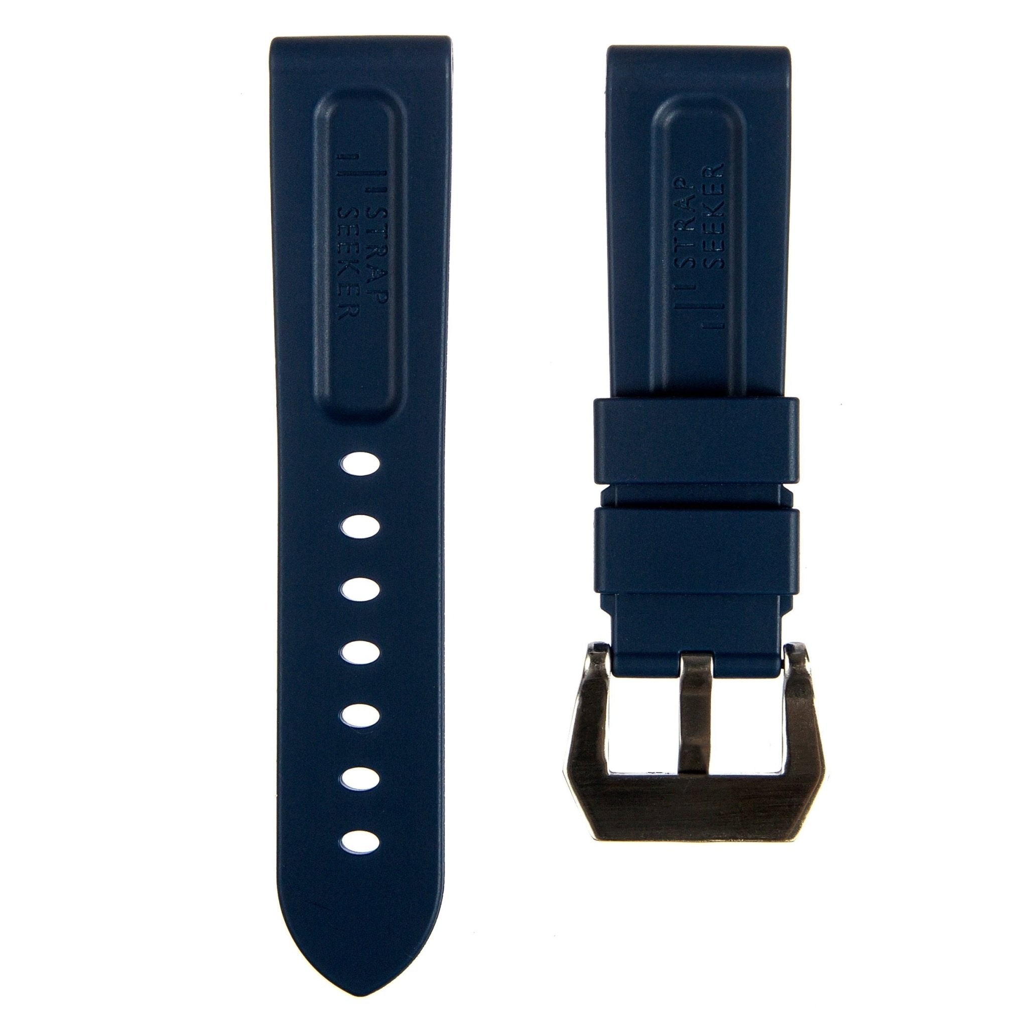 Pinnacle Premium Silicone Strap - Compatible with Panerai - Navy (2420 | LSR) -Strapseeker