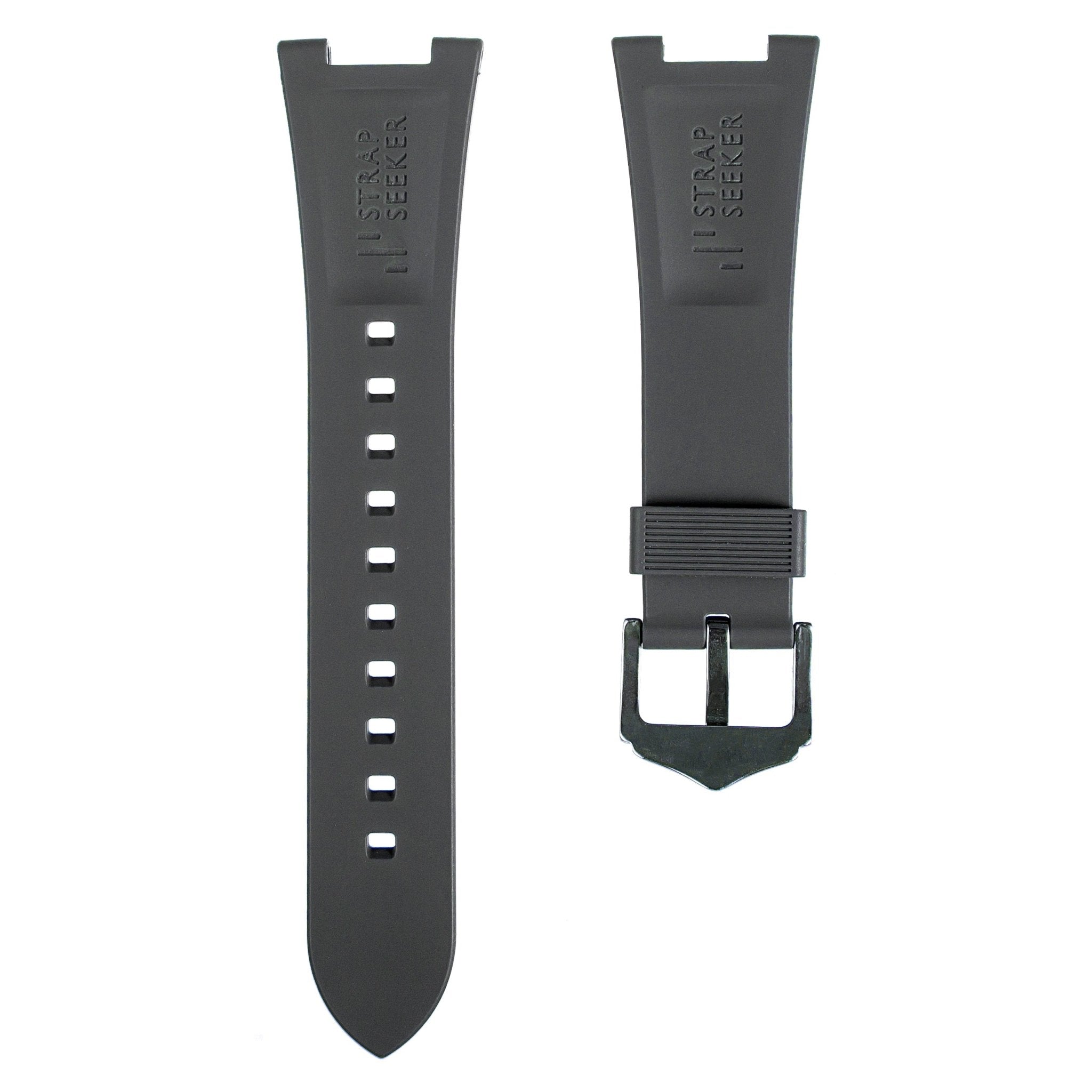 Premium Silicone Strap - Compatible with Patek Philippe Nautilus - Grey (2425) -StrapSeeker