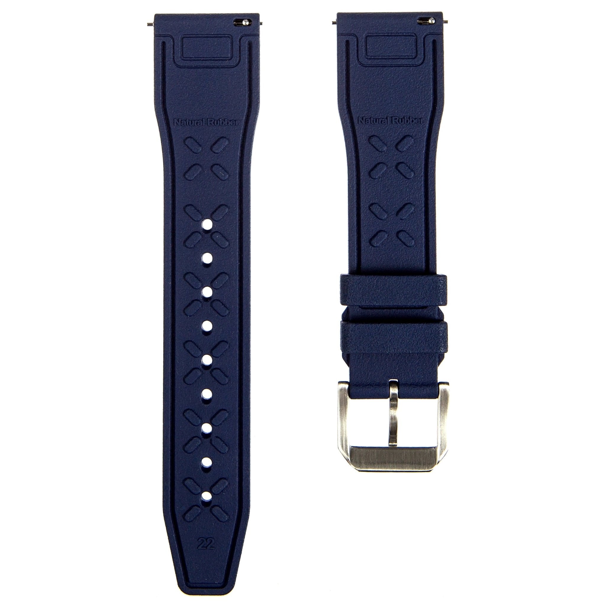 Skyward FKM Rubber Strap - Quick Release - Compatible for IWC Big Pilot - Navy (2411) -StrapSeeker