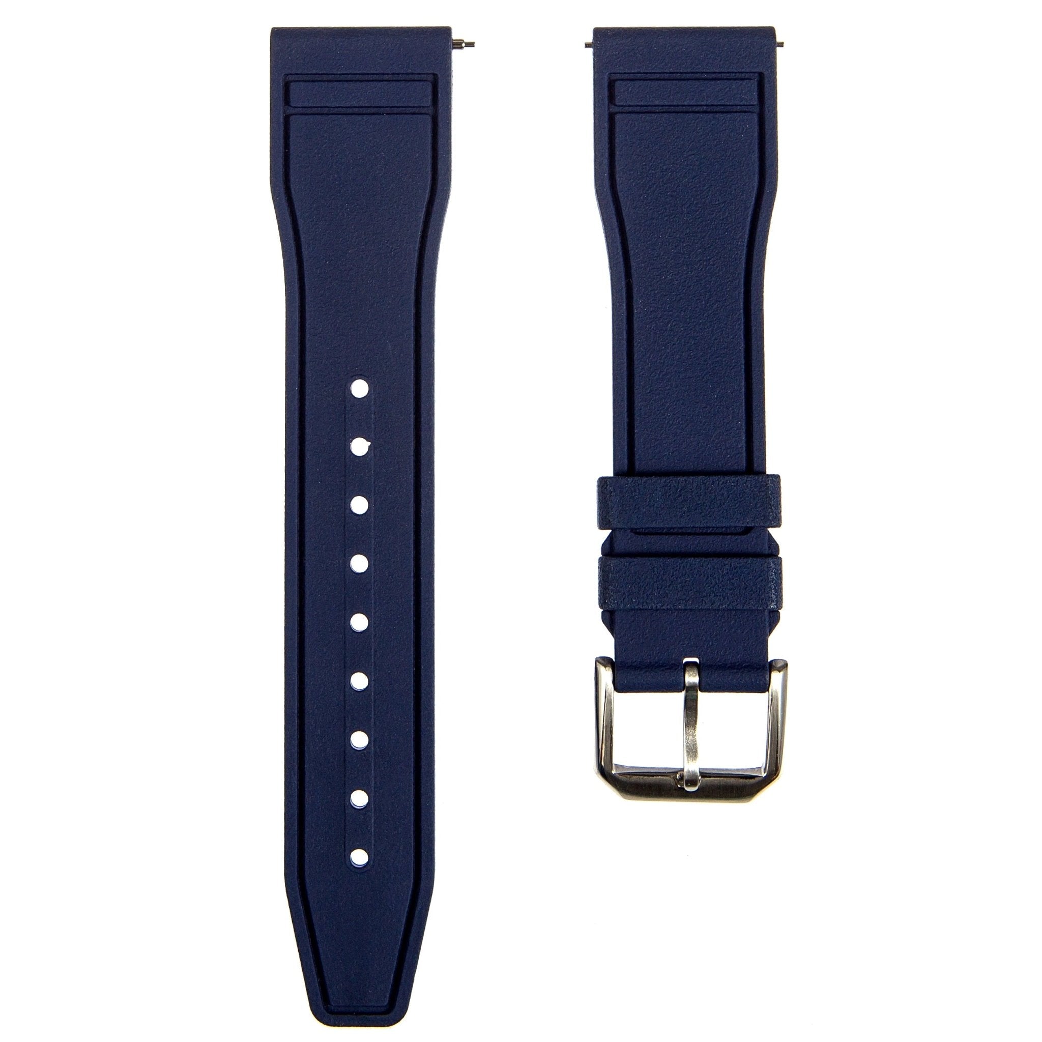 Skyward FKM Rubber Strap - Quick Release - Compatible for IWC Big Pilot - Navy (2411) -StrapSeeker