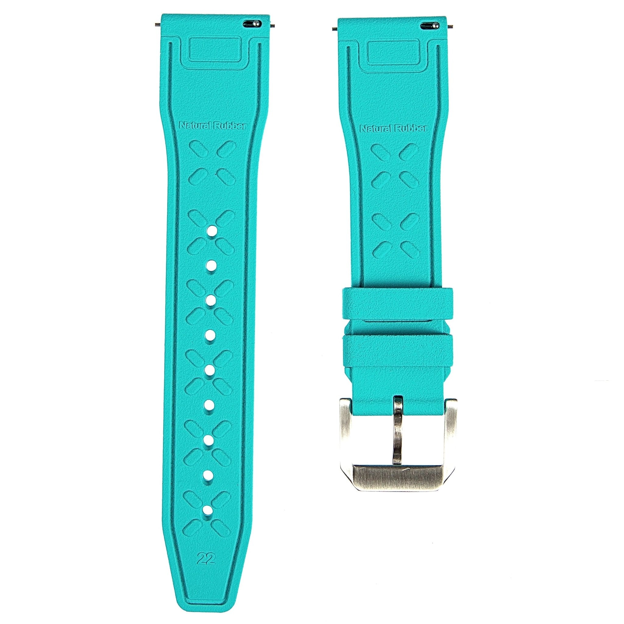 Skyward FKM Rubber Strap - Quick Release - Compatible for IWC Big Pilot - Sea Green (2411) -StrapSeeker