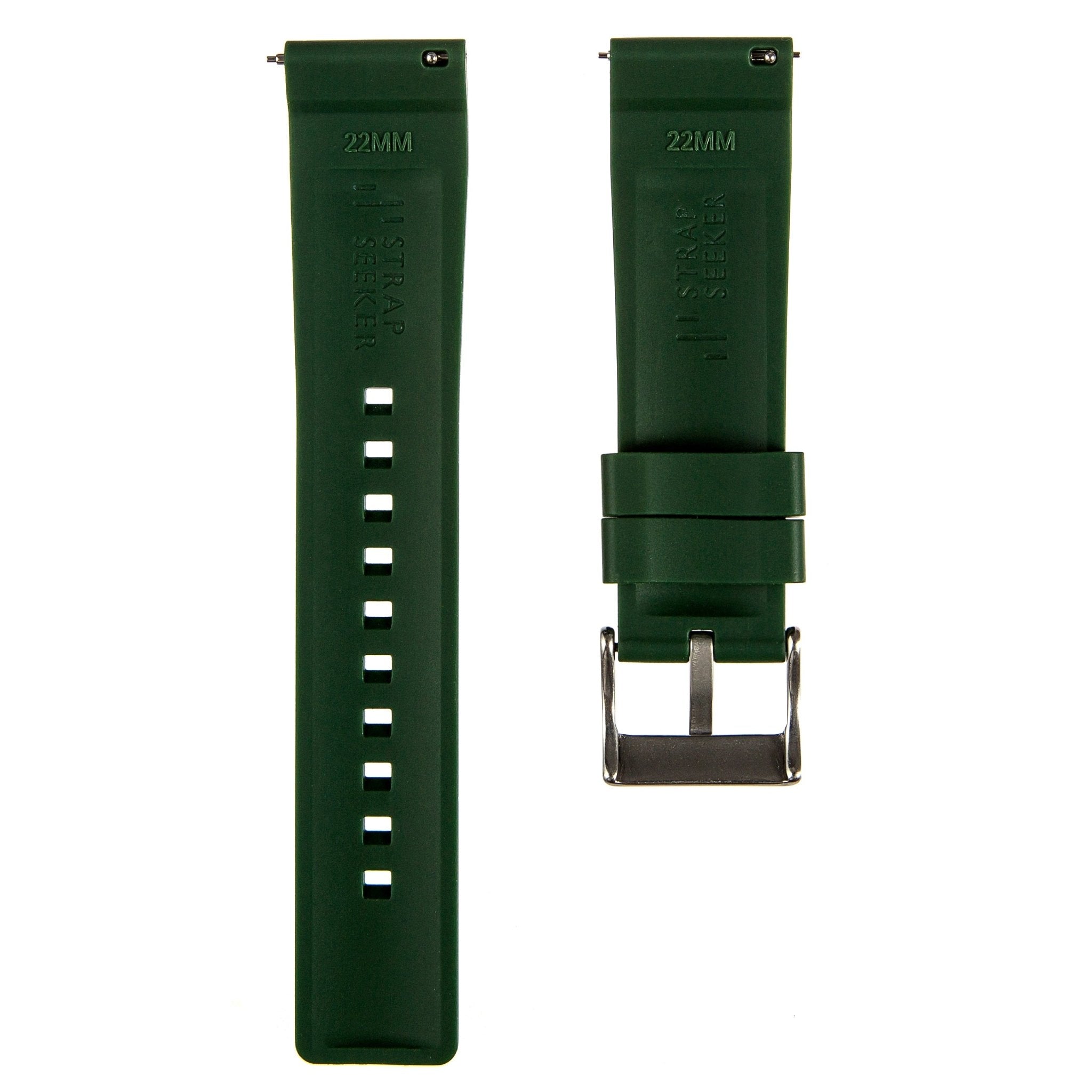 Stryke Premium SIlicone Rubber Strap - Quick-Release - Compatible with Blancpain x Swatch – Green (2424) -StrapSeeker