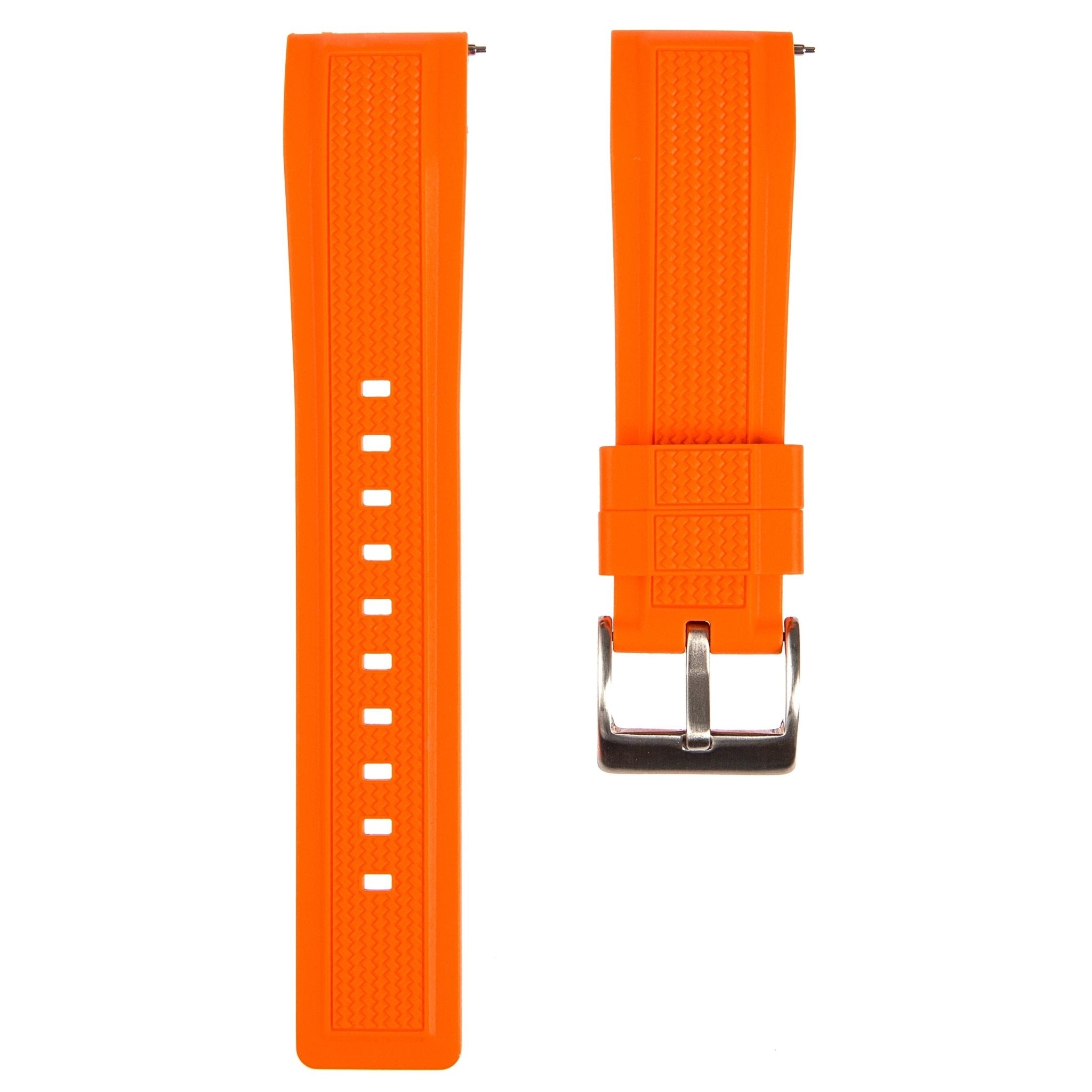 Stryke Premium SIlicone Rubber Strap - Quick-Release - Compatible with Omega x Swatch – Orange (2424) -StrapSeeker