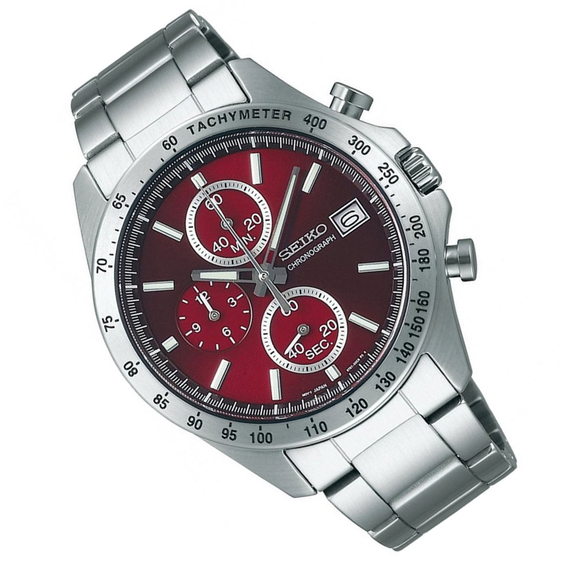 Seiko SBTR001 JDM Spirit Selection Red Dial Chronograph Quartz Stainless Steel Watch - Skywatches