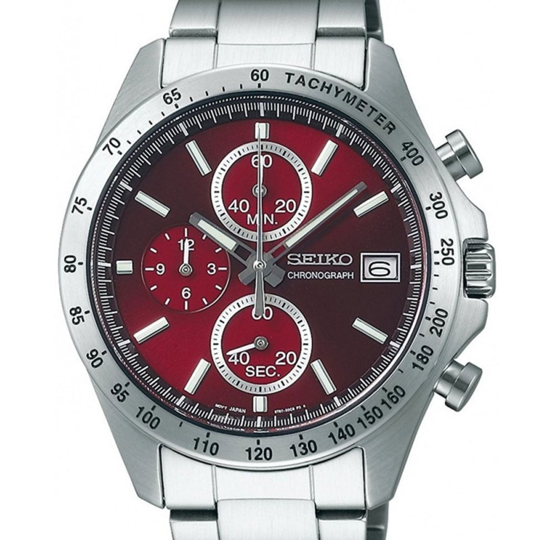 Seiko SBTR001 JDM Spirit Selection Red Dial Chronograph Quartz Stainless Steel Watch - Skywatches