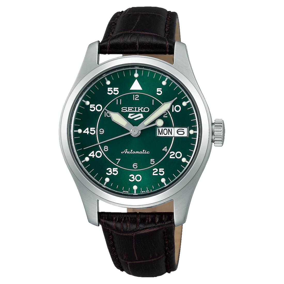 Seiko 5 Sports SRPJ89K SRPJ89K1 SRPJ89 Automatic Kelly Green Flieger Watch - Skywatches