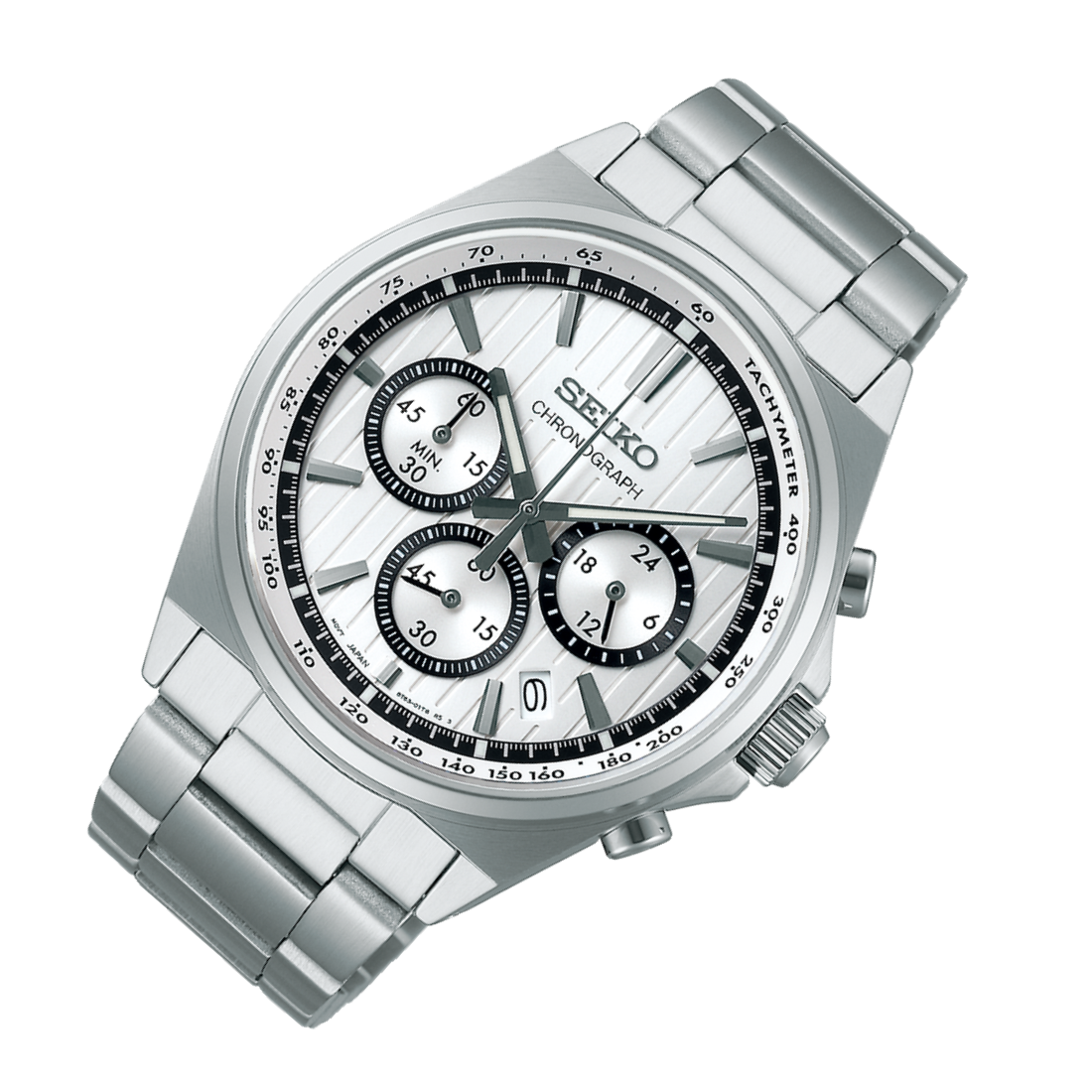 Seiko Selection S-Series SBTR031J SBTR031 Silver Dial Chronograph Watch - Skywatches