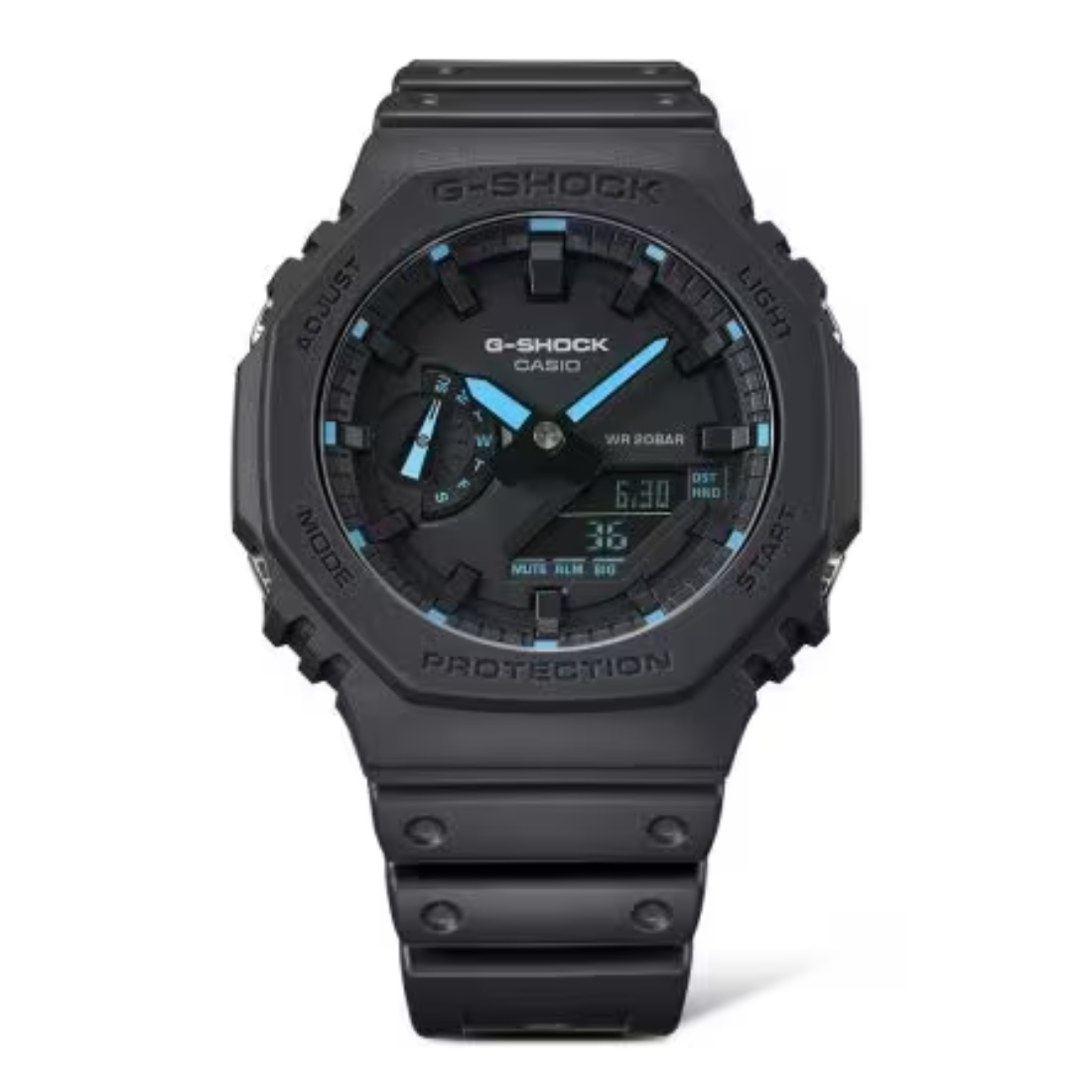 Casio G-shock GA-2100-1A2 GA2100-1A2 Neon Accent Series Analog Digital Watch - Skywatches