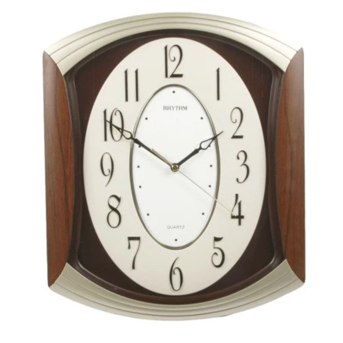 Rhythm CMG856NR06 Quartz Silent Silky Move Wall Clock (Singapore Only)